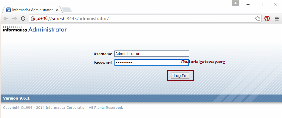 Informatica Admin Console 1